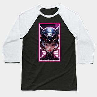 Anime Race Girl | Special Anime Artwork | Pink Red Black Blue Chibi Manga Anime Art Baseball T-Shirt